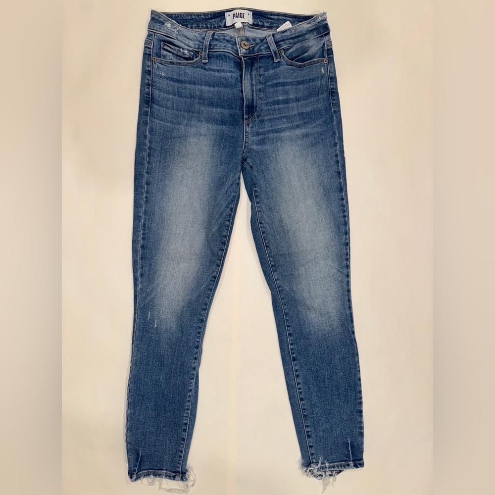PAIGE Women's Light Blue Skinny Jeans